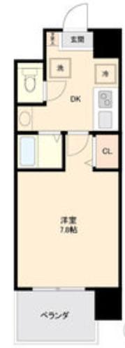 S-FORT八事(1K/7階)の間取り写真