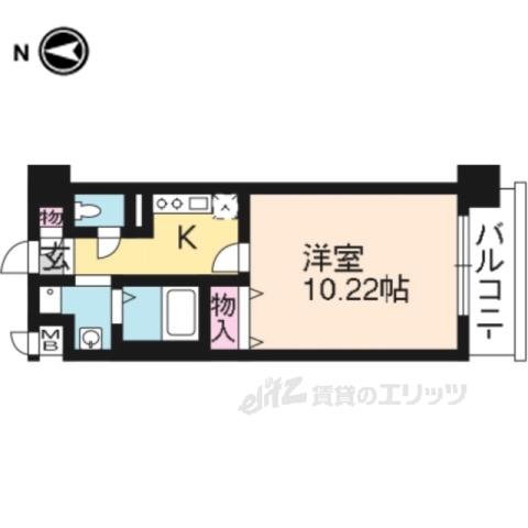 JR二条駅NKビル ビエラコート二条(1K/8階)の間取り写真