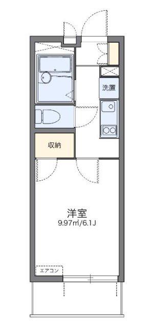 レオパレス兵庫駅南通(1K/4階)の間取り写真