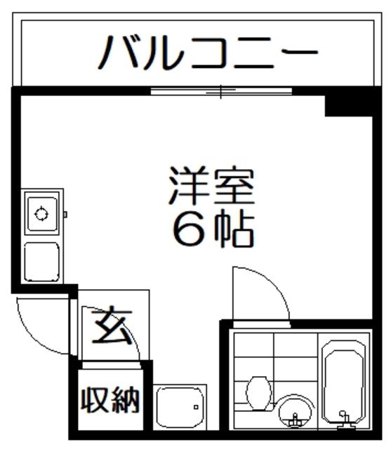 リバーサイドくずは(ワンルーム/2階)の間取り写真
