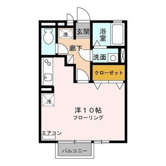 グランメール富士(ワンルーム/2階)の間取り写真