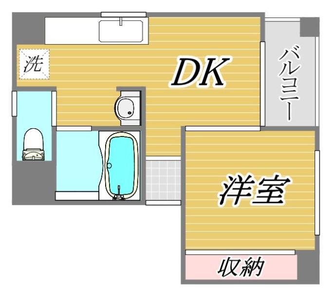 エポーレ(1DK/6階)の間取り写真