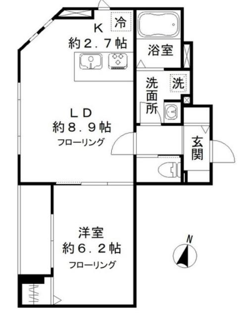 アイ・グランツ(1LDK/1階)の間取り写真