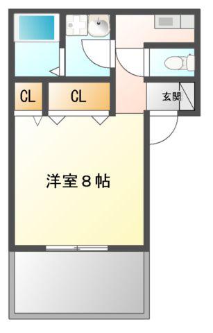 ダイトウハイツ(1K/2階)の間取り写真