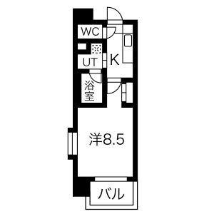 タウンライフ千種(1K/6階)の間取り写真