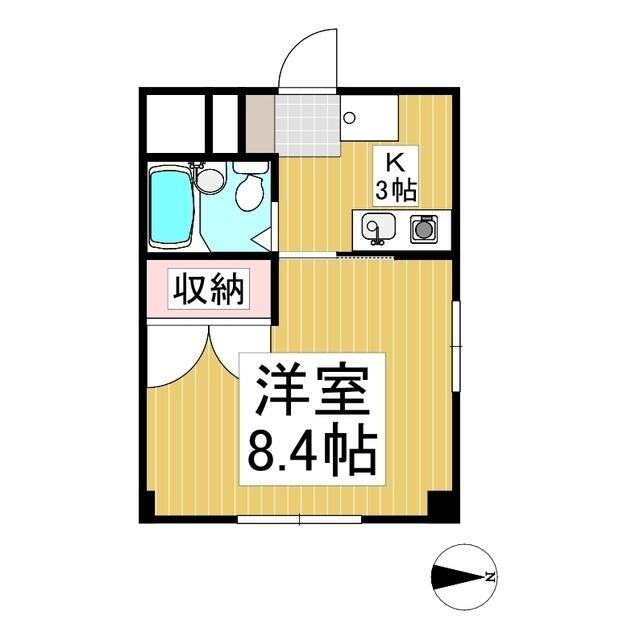 本郷マンション(1K/2階)の間取り写真