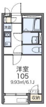 レオネクスト三艘(1K/2階)の間取り写真