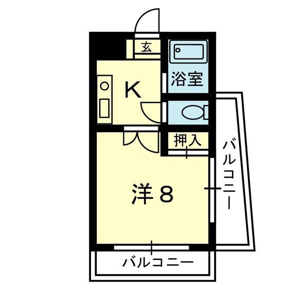 NWビル(1K/3階)の間取り写真