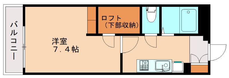 レオパレスPINE(1K/4階)の間取り写真