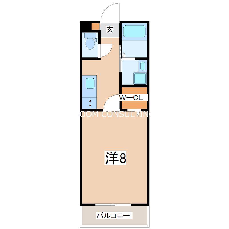 A.REK SHIROYAMA(1K/2階)の間取り写真