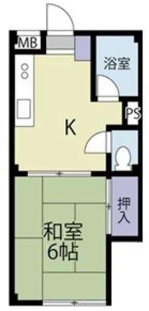 クロノス中野新橋(1K/1階)の間取り写真