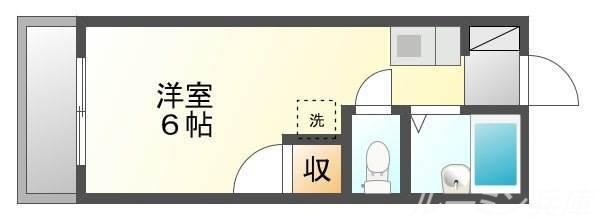 オリーブガーデン(ワンルーム/1階)の間取り写真