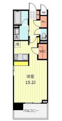 S-FORT宇都宮(ワンルーム/14階)の間取り写真