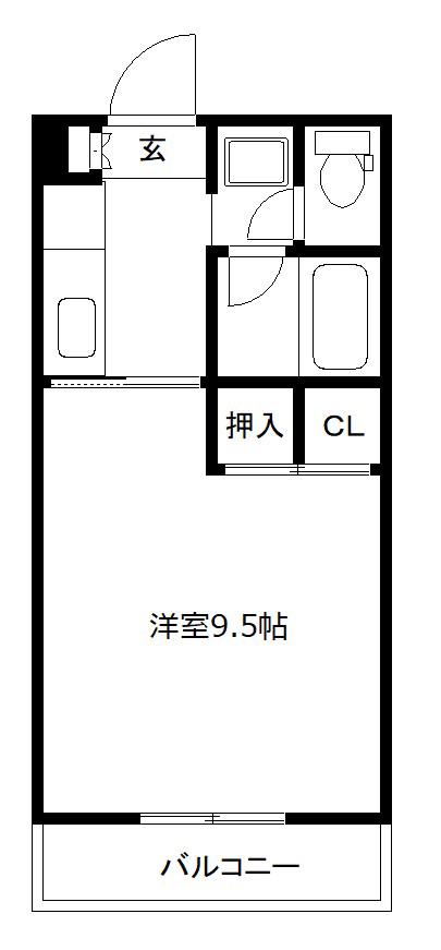 おの万第6ビル(1K/4階)の間取り写真