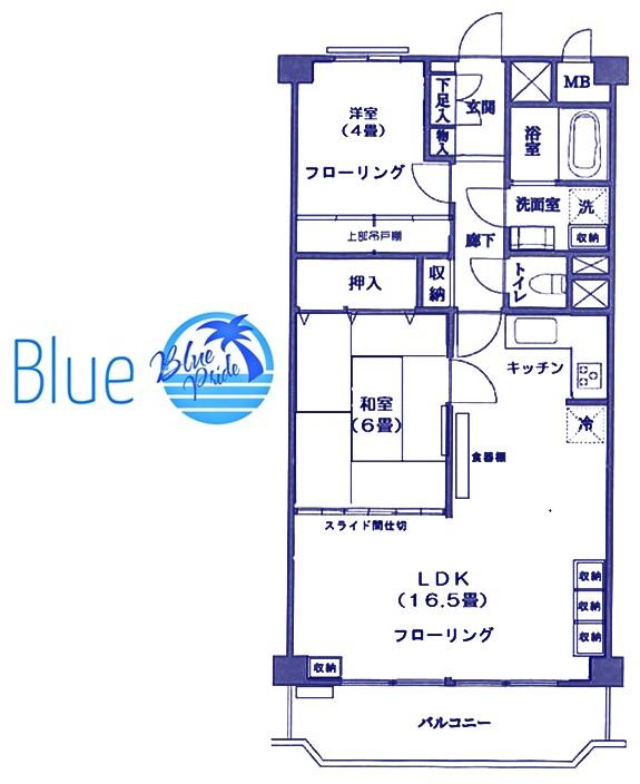 サニーハイツ綱島(2LDK/5階)の間取り写真