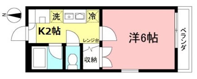 MKジェムズアパート(1K/1階)の間取り写真