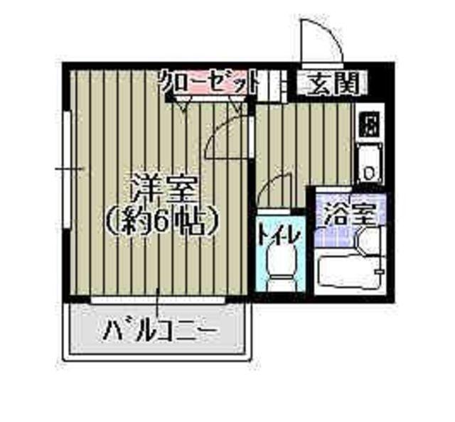 リリーフ美野島(1K/1階)の間取り写真