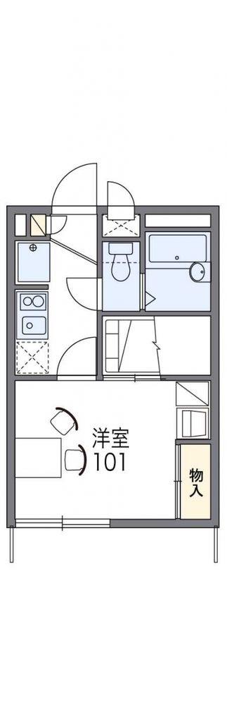 レオパレスシンアイ(1K/2階)の間取り写真