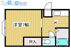 グリフィス(1K/1階)の間取り写真