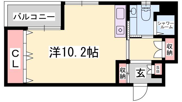 クオリティライフ壱番館(ワンルーム/8階)の間取り写真
