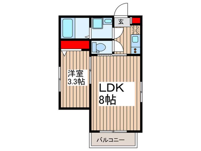 BESTSTAGE鶴瀬VI(1LDK/2階)の間取り写真