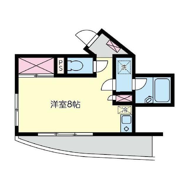 祥風ビル(ワンルーム/2階)の間取り写真