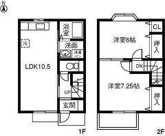 MAPLE A(2LDK/1階)の間取り写真