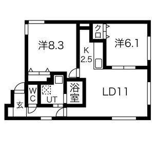 FIOREII(2LDK/2階)の間取り写真