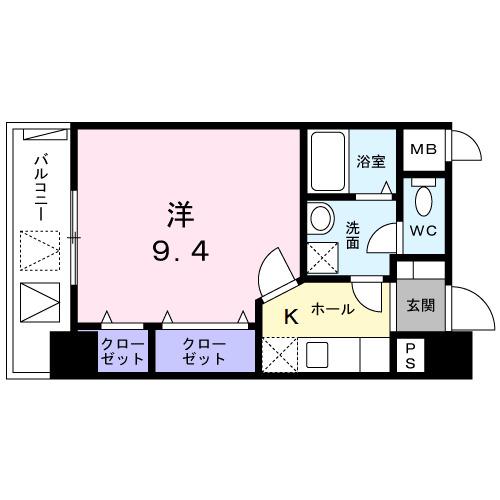 グレイスあらかわ(1K/7階)の間取り写真