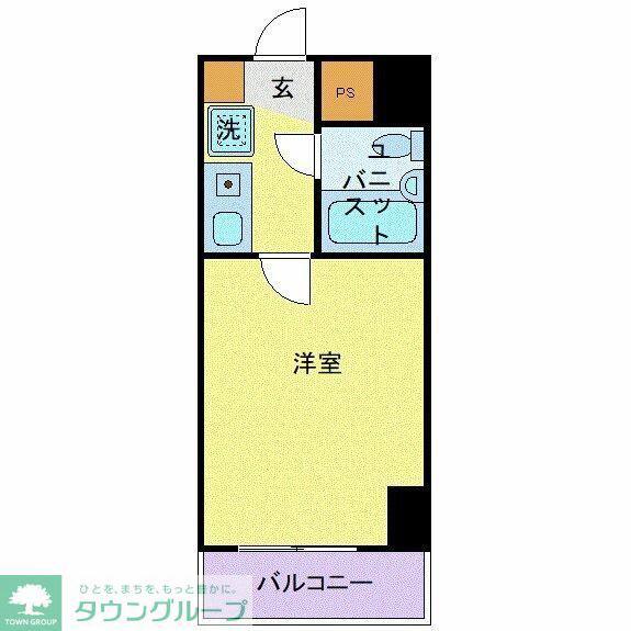 モナークマンション橋本弐番館(1K/12階)の間取り写真