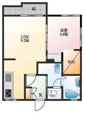 シティコーポARAKI(1LDK/2階)の間取り写真