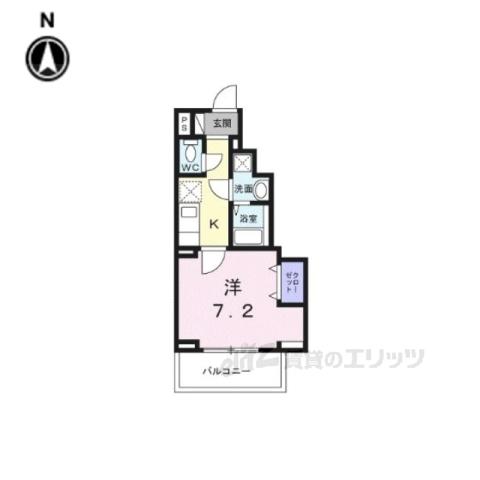 彩 KYOTONISHIJIN(1K/3階)の間取り写真