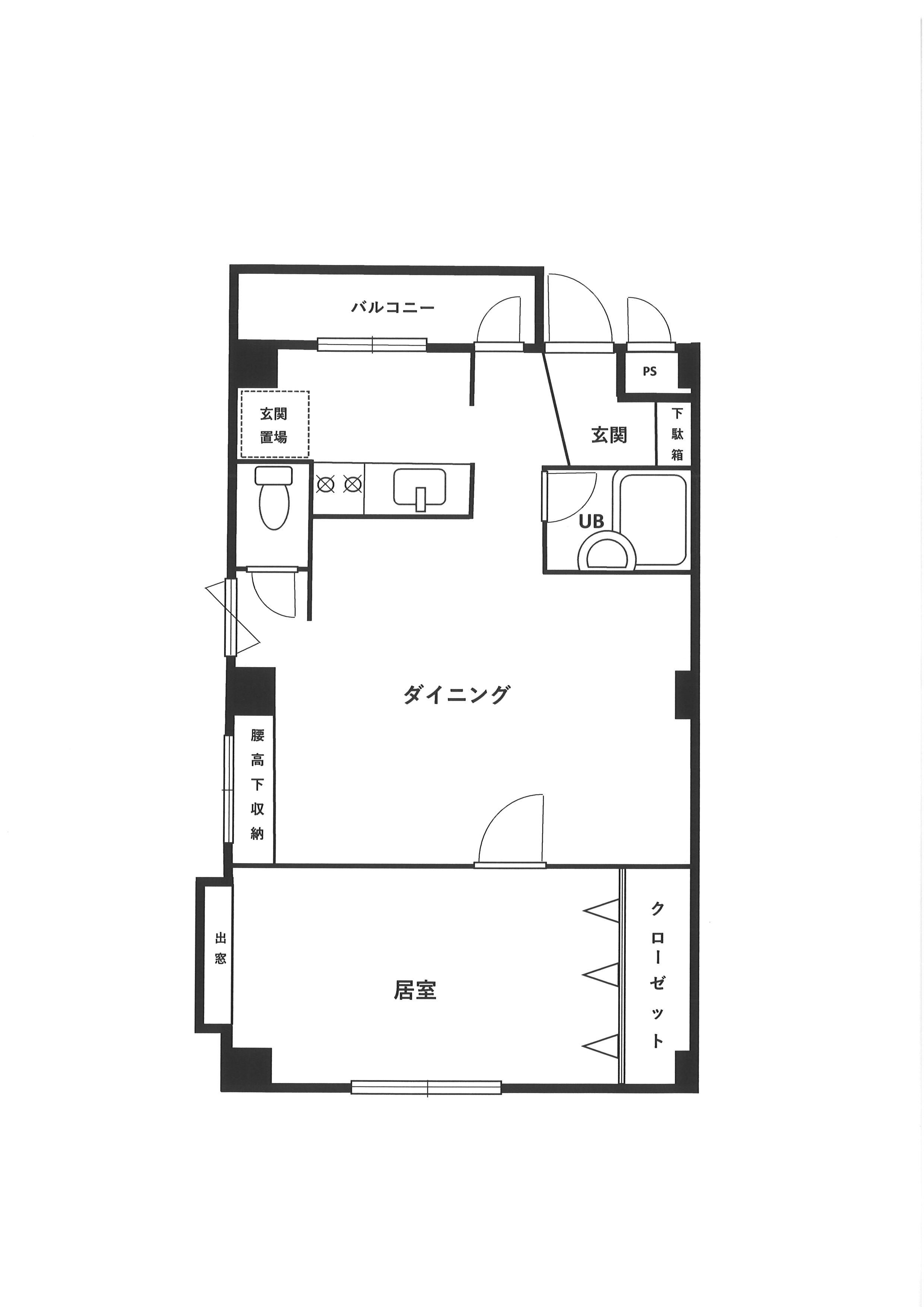 プレース柿の木坂(1LDK/2階)の間取り写真