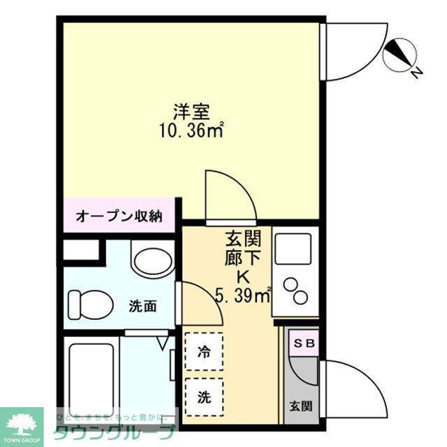 フクテラス行徳駅前(1K/2階)の間取り写真