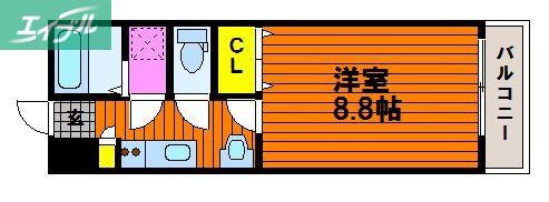 岩田ビル第3(1K/4階)の間取り写真