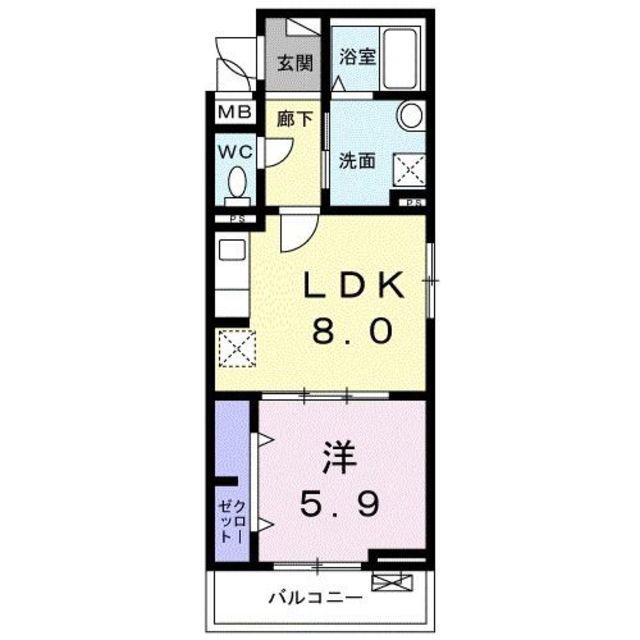 レオーネ(1LDK/3階)の間取り写真