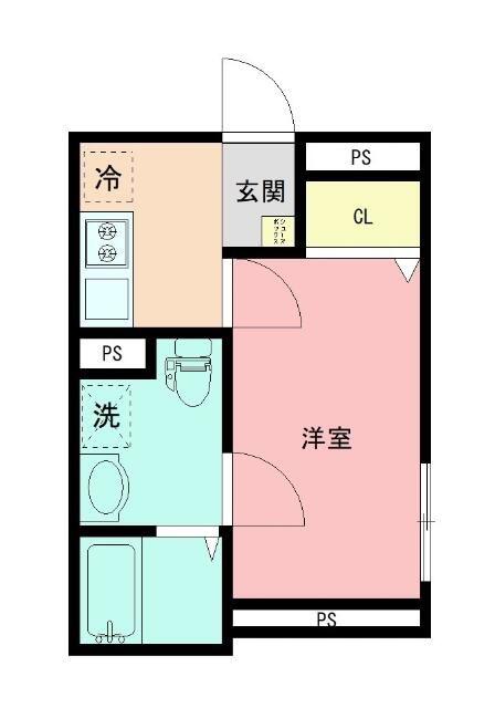 REBERTY瀬谷(1K/1階)の間取り写真