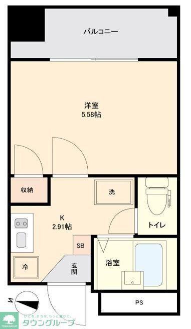 フレンシア ノイエ 八王子(ワンルーム/5階)の間取り写真