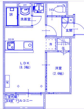 KEIAI RESIDENCE 北上尾IV(1LDK/1階)の間取り写真