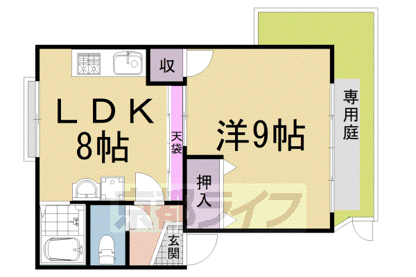 レグメントダム(1LDK/2階)の間取り写真