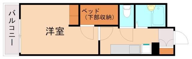 レオパレスせんだん(1K/1階)の間取り写真