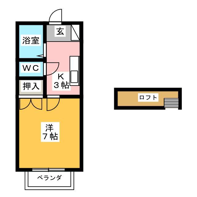 GRACYII(1K/2階)の間取り写真