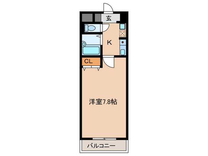 RECTO(1K/5階)の間取り写真