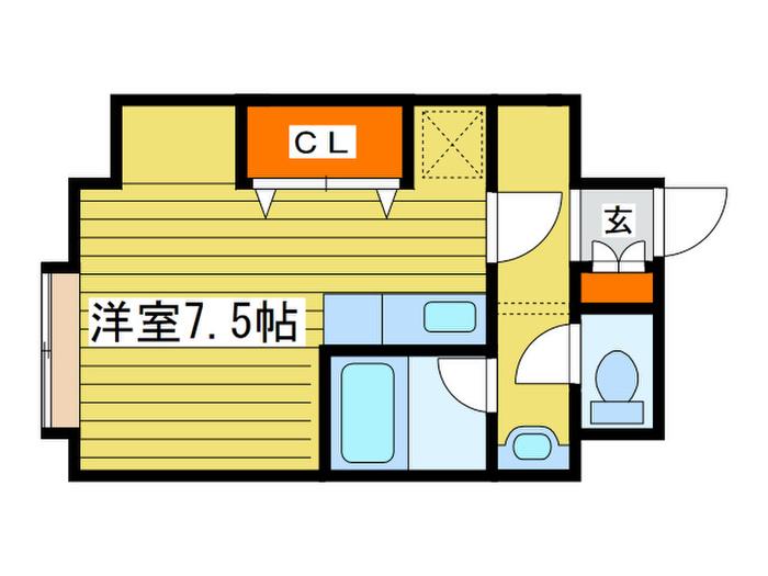 ソシアルトミイNO6(ワンルーム/2階)の間取り写真