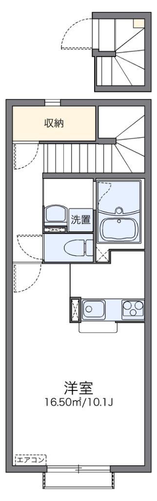 レオネクスト本城(1K/2階)の間取り写真