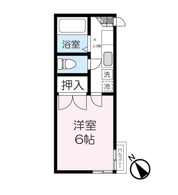 コーポサンシャイン(1K/1階)の間取り写真
