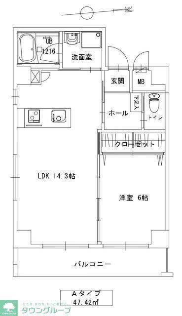 ラ・フォーレ(1LDK/1階)の間取り写真