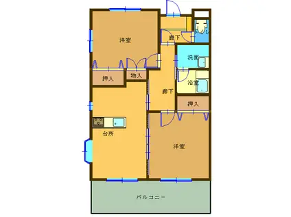 ハイツ・カメリア(2LDK/2階)の間取り写真