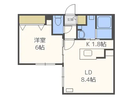 ラフレーズN32(1LDK/2階)の間取り写真