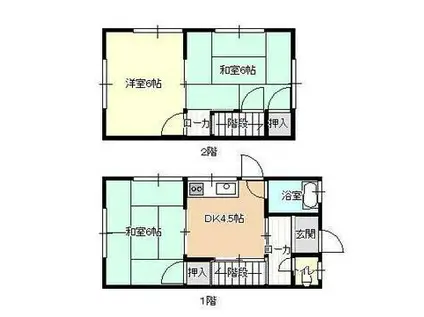 河村西深津(3DK/1階)の間取り写真